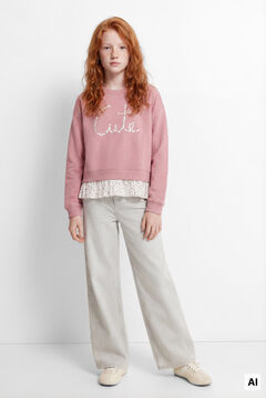Springfield Kids Sweatshirt bimaterial "Cute" menina