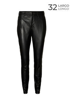 Springfield Tight faux leather trousers black