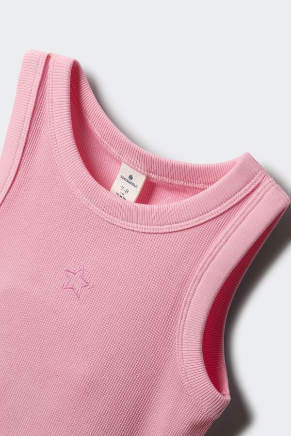 Springfield Kids Top sa vezom zvezde za devojčice Roze