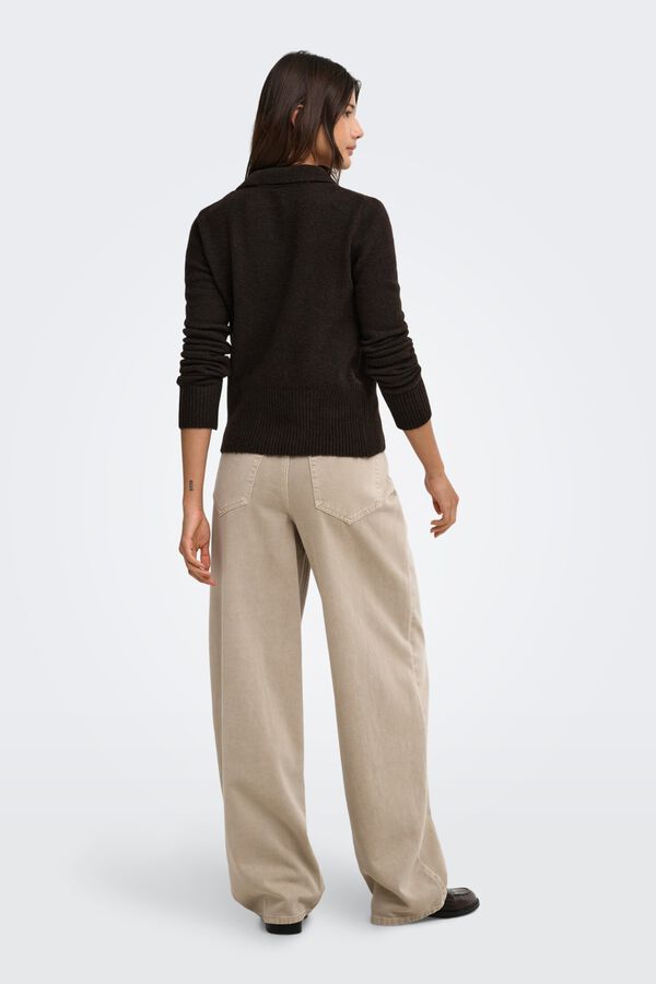Only Zip fastening cardigan nude