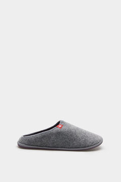 Springfield Felt slippers with coloured sole red