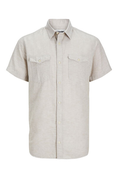 Springfield Short-sleeved shirt with pockets grey