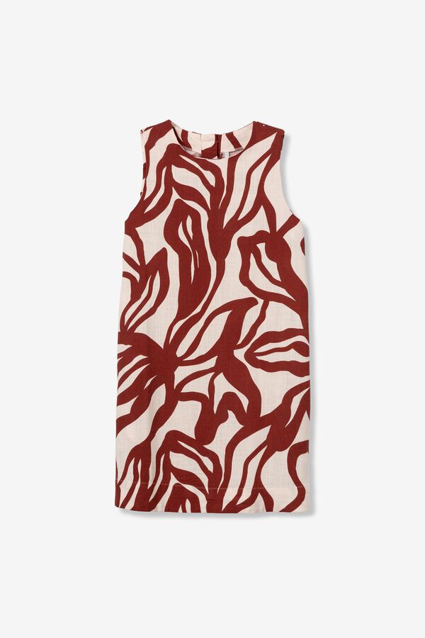 Tiffosi vestido reto mangas cru