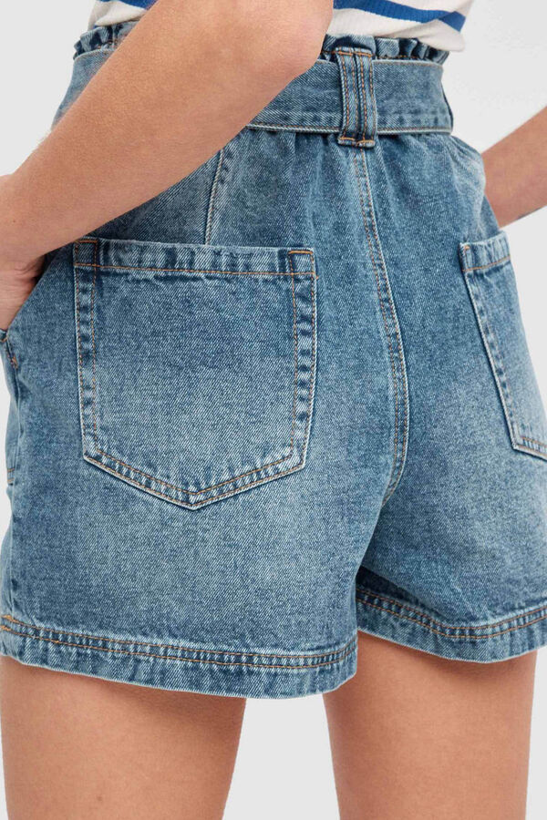 Springfield Baggy-Shorts Denim azulado