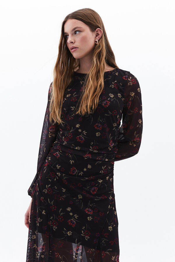 Oxxo Vestido largo estampado negro