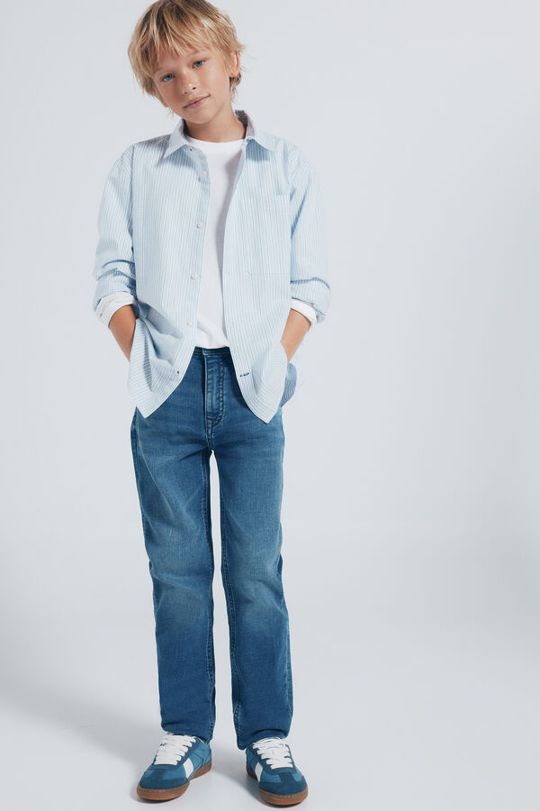 Springfield Kids Boy's blue fine stripe shirt Plava