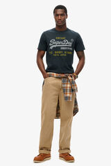 Superdry Basic large logo short-sleeved T-shirt blue