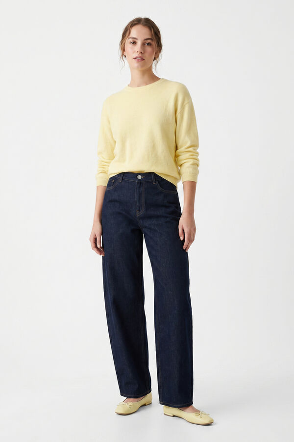 Pieces Dropped sleeve jumper imprim&eacute;