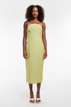 Topshop Strappy midi dress green