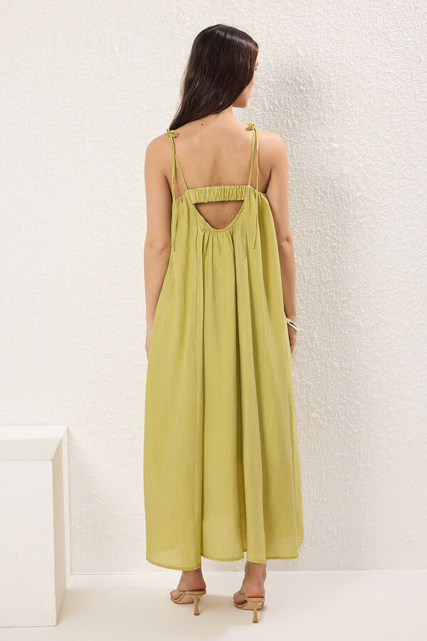 Trendyol Vestido largo de tirantes verde