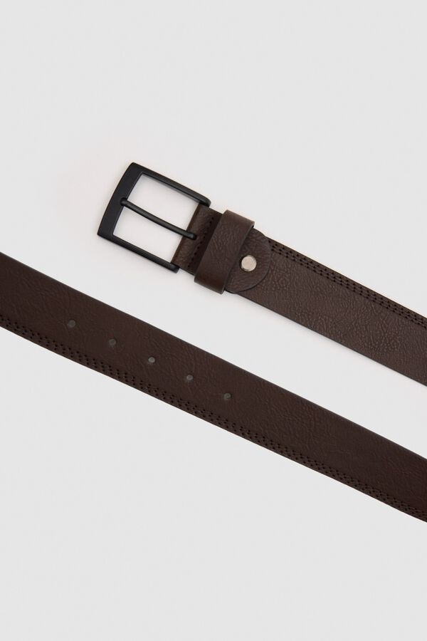 Inside Faux leather belt brown