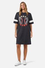 Noisy May Printed midi dress grey