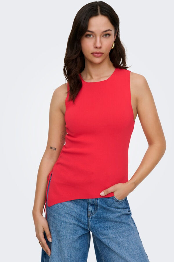 Only Knit tie top burgundy