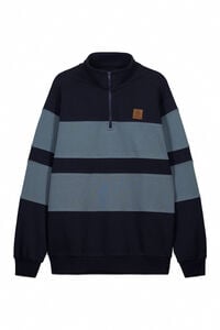 Springfield Color block trucker neck sweatshirt