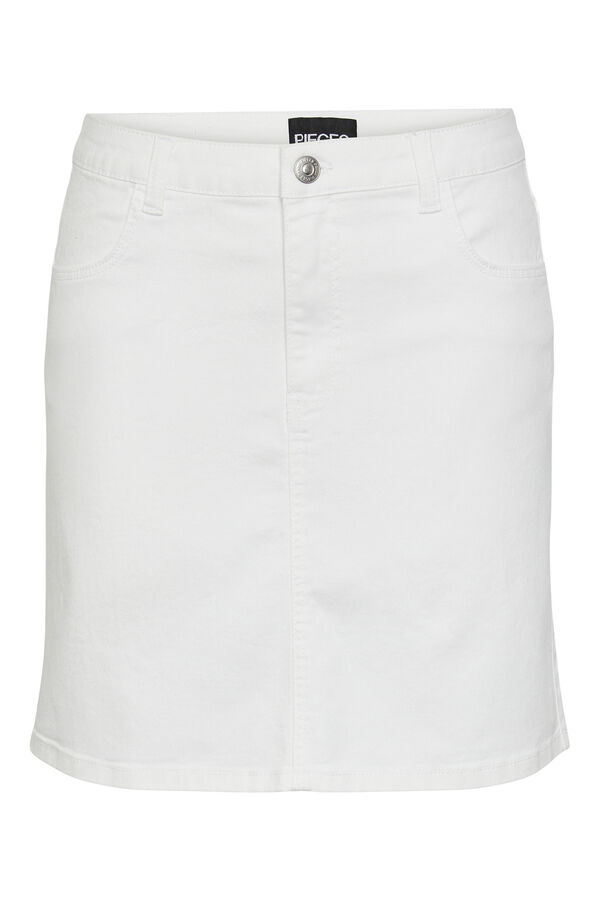 Springfield Short denim skirt white