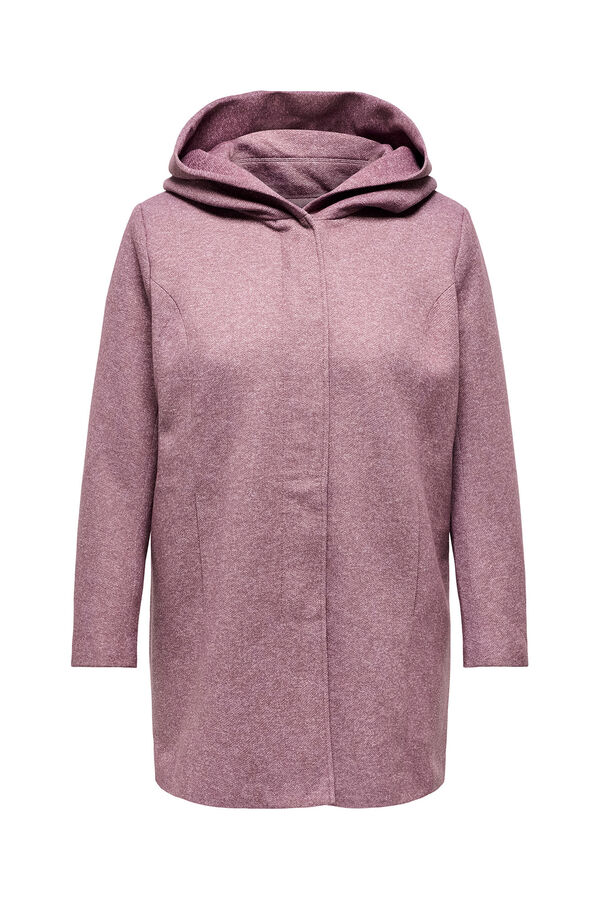 Only Carmakoma Abrigo midi de pa&ntilde;o talla grande rosa