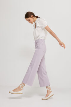 Springfield Jeans Culotte Couleur Lavage Durable violet