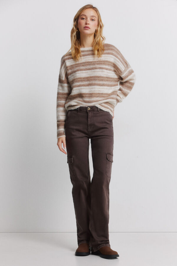 Springfield Pull rayures dégradées nude