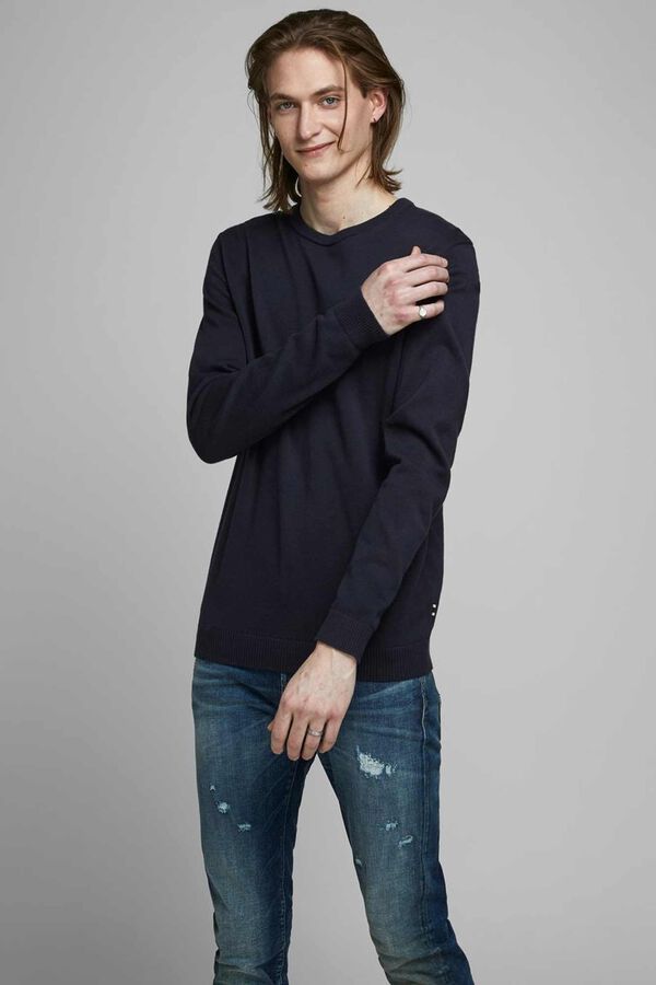 Jack & Jones Jersey de algod&oacute;n azul