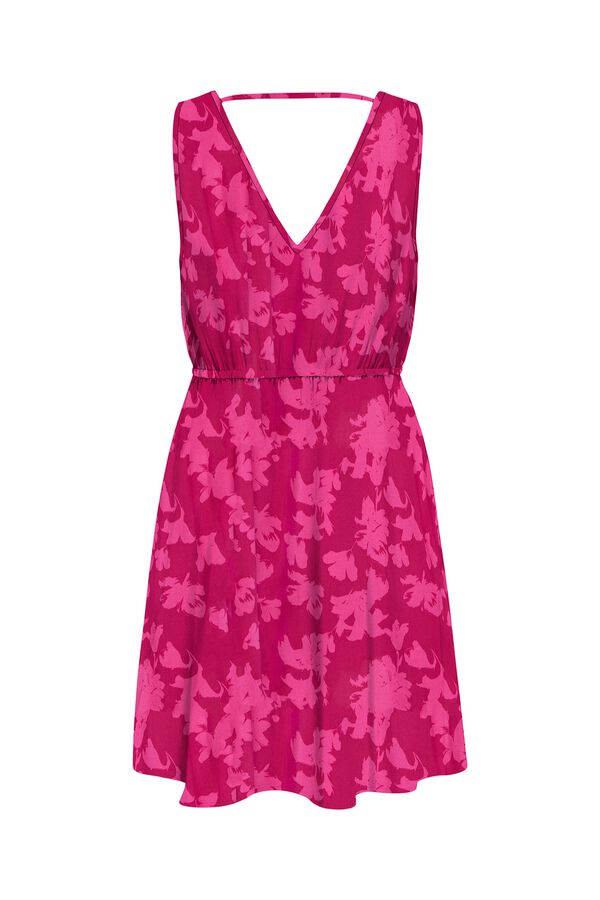Only Vestido corto tirantes fucsia