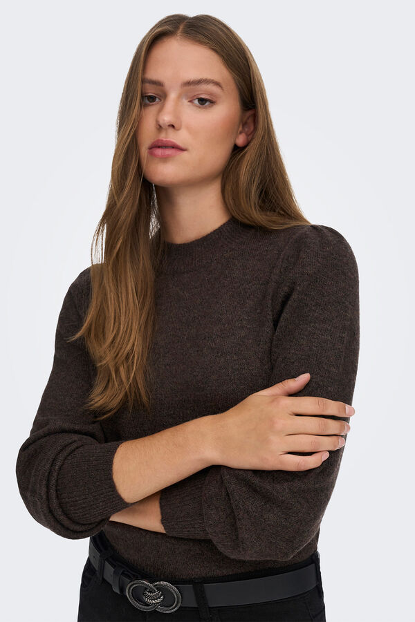 JDY Pullover mit Stehkragen Nude