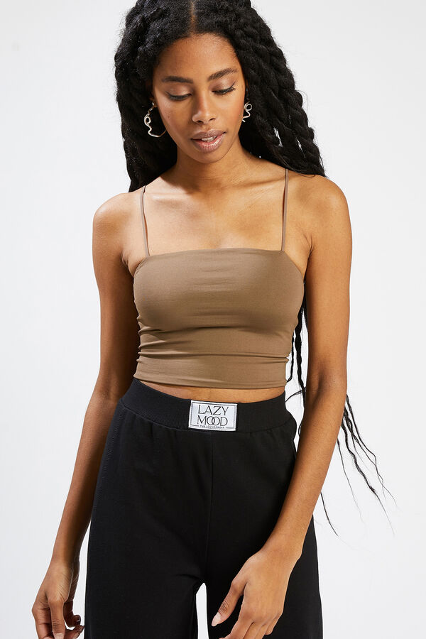 Springfield Bralet top with thin straps smeđa