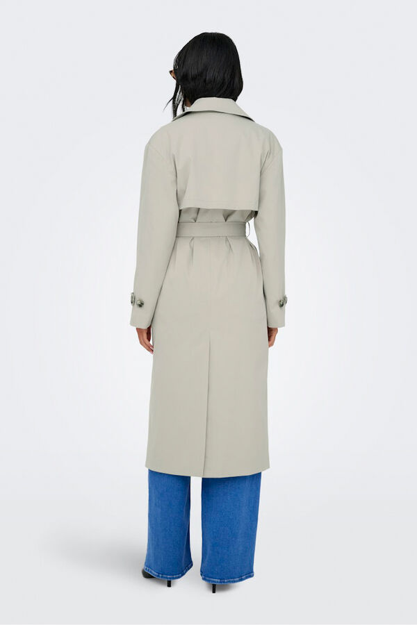 Only Long with belt trench coat printed
