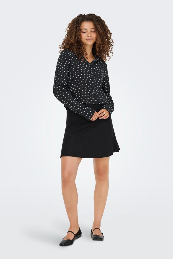 Only Falda corta de punto negro