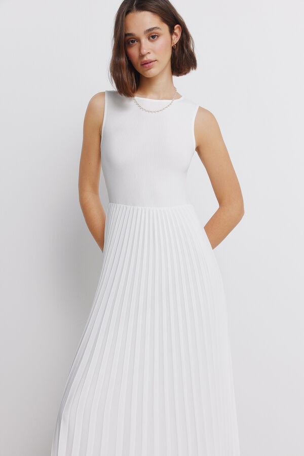 Springfield Two-fabric dress printed