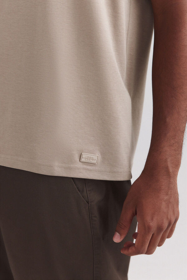 Springfield Textured T-shirt nude