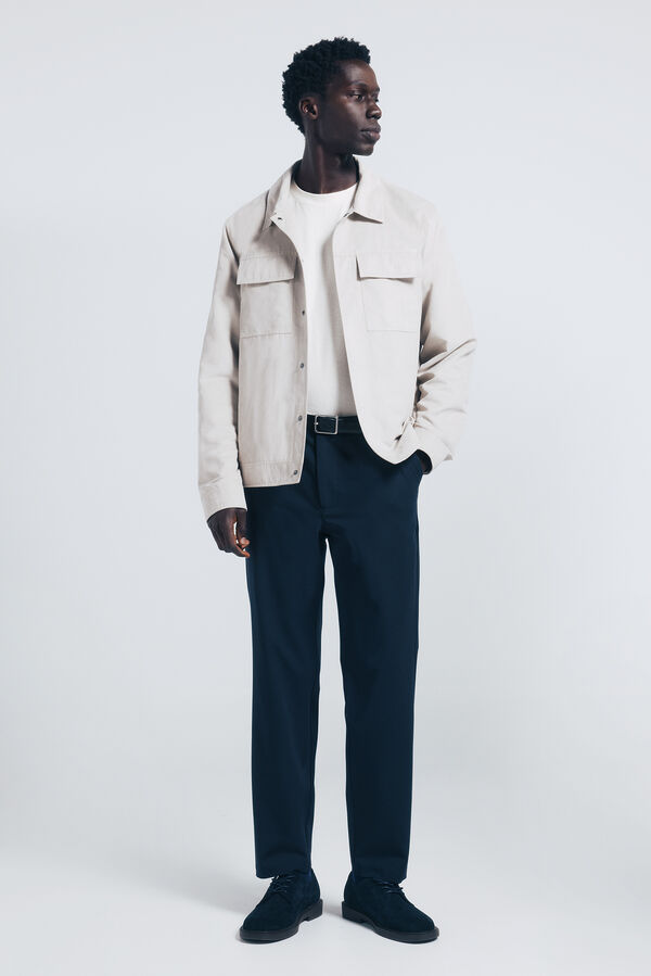 Springfield Paul structured chinos trousers blue