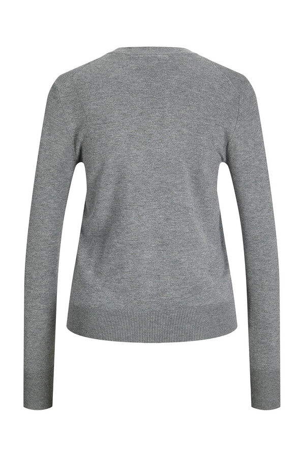 Jack & Jones Slim fit jersey-knit sweater grey