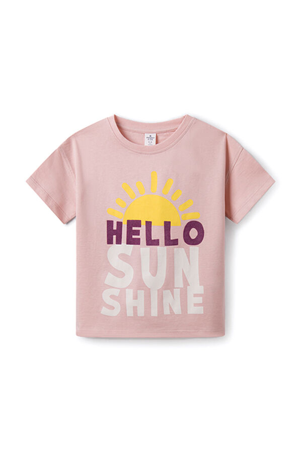 Springfield Hello sunshine lány póló rózsaszín