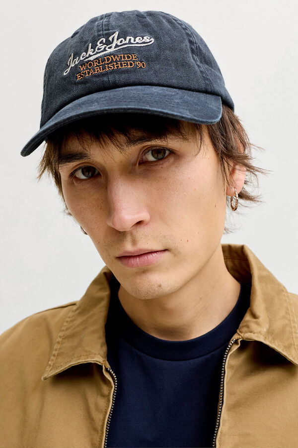 Jack & Jones Gorra b&aacute;sica con bordado azul