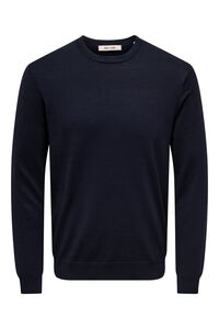 Only & Sons Su&eacute;ter masculino com gola redonda e regular fit. 