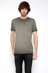 Springfield Kurzarm-Shirt Print  dark gray