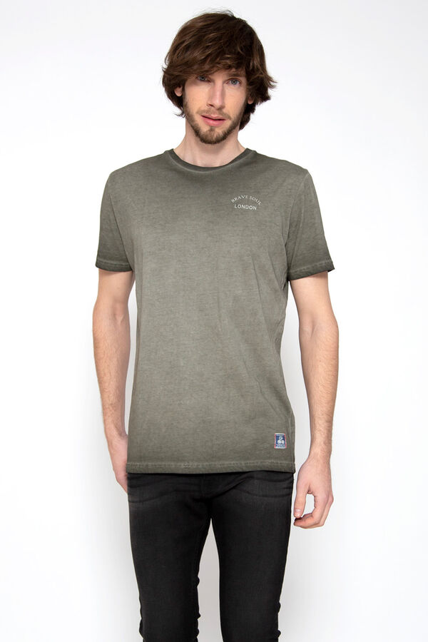 Springfield Kurzarm-Shirt Print  dark gray