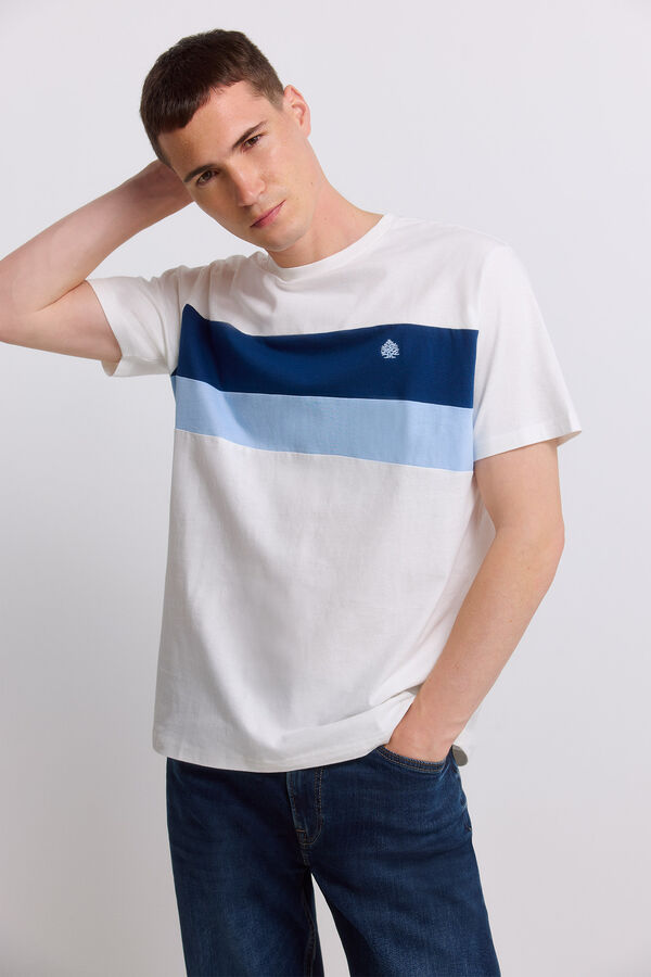Springfield V-shaped T-shirt beige