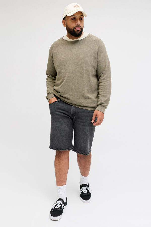 Jack & Jones PLUS Denim regular Bermuda shorts black