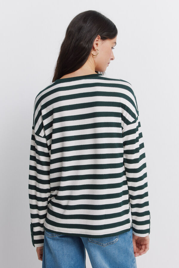 Springfield T-shirt &agrave; double rayure vert