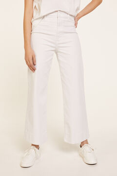 Springfield Coloured Culotte Jeans white