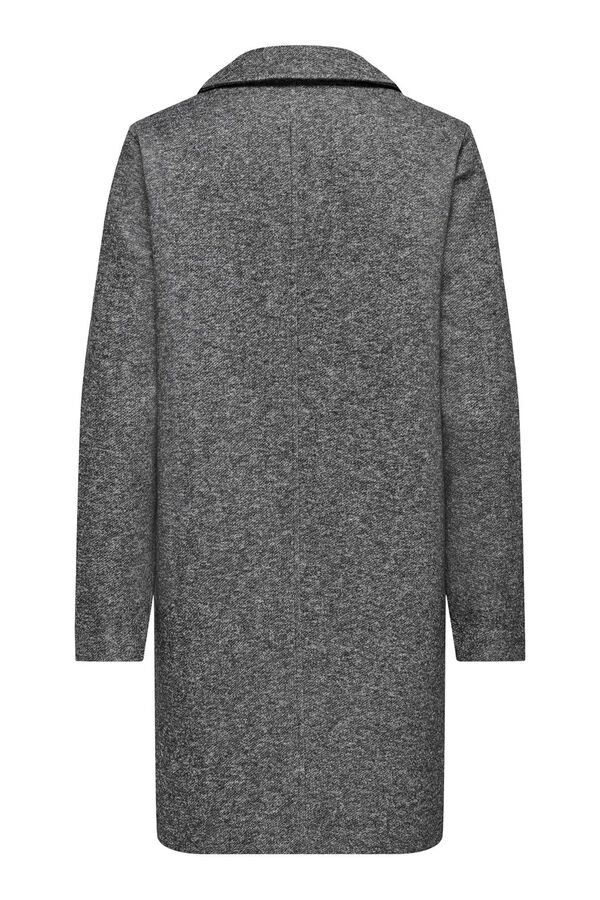 Only Abrigo largo de paño gris