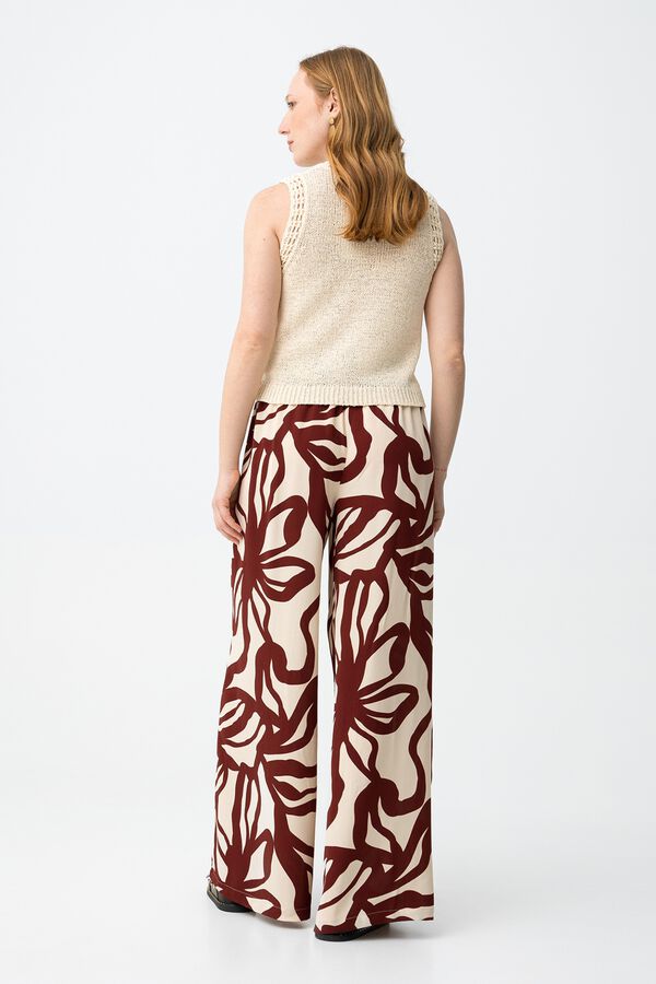 Tiffosi Pantalones Palazzo beige