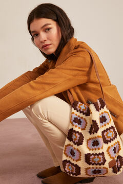 Springfield Crochet flower bag brown