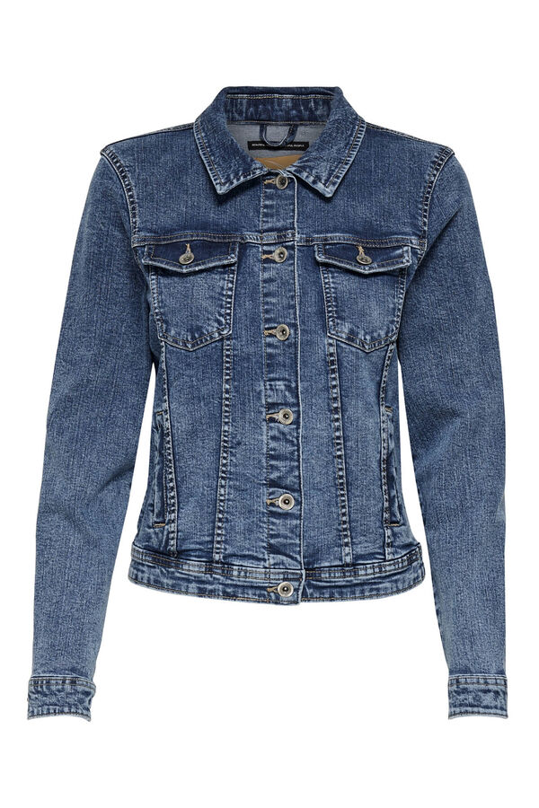 Springfield Denim jacket with buttons fastening/fastener (clothes) clasp (jewellery) bluish