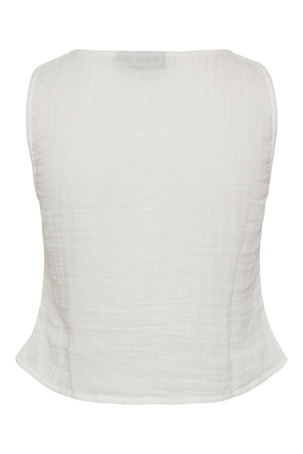 Springfield 100% cotton sleeveless top white