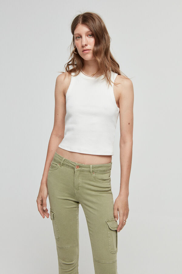 Springfield Cargo trousers with side pockets green