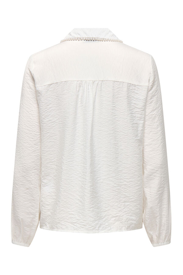 JDY Camisa manga larga lazo blanco