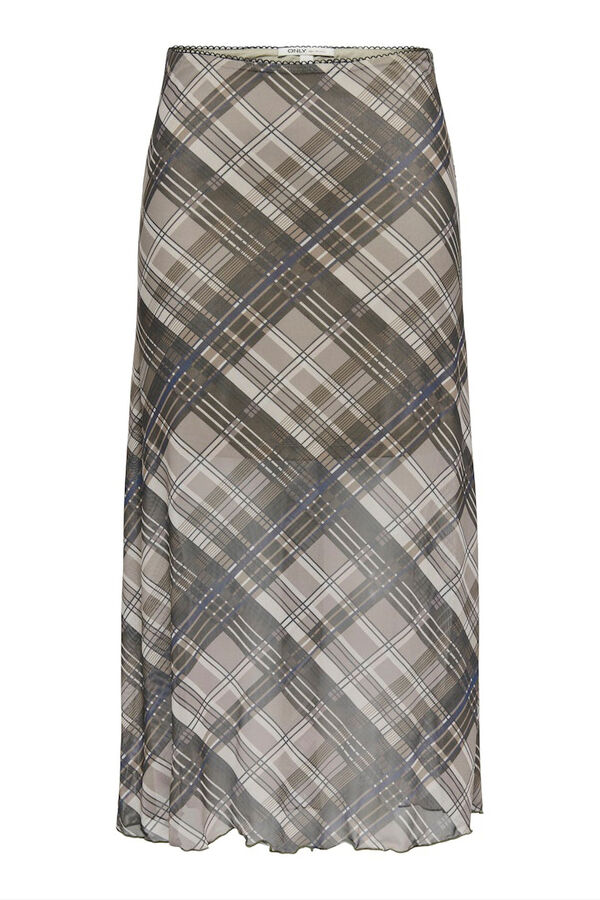 Only Chiffon midi skirt  Braon