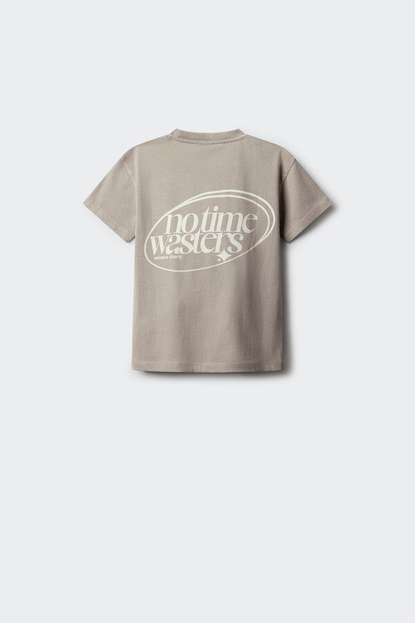 Springfield Kids Dečija print majica kratkih rukava Siva